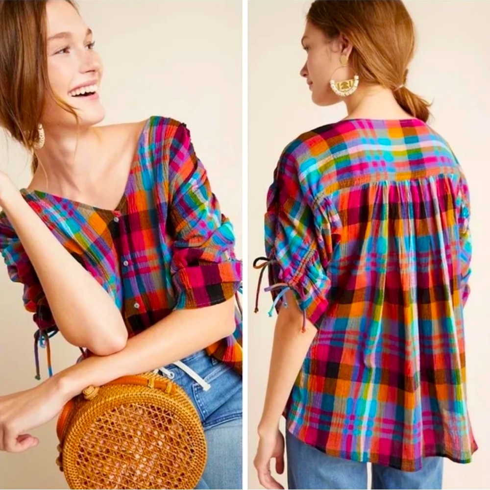 NWOT Anthropologie Maeve size small Amelia plaid